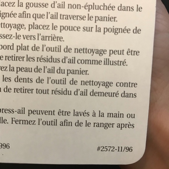 Vintage Pampered Chef Garlic Press (1996) NIP - Picture 6 of 6